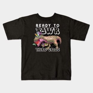 Ready to rawr third grade Kids T-Shirt